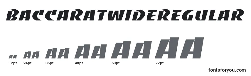 BaccaratwideRegular Font Sizes