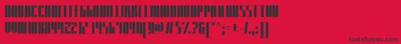 フォントExpatriatePromo – 赤い背景に黒い文字