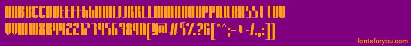 ExpatriatePromo Font – Orange Fonts on Purple Background