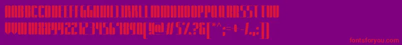 ExpatriatePromo Font – Red Fonts on Purple Background