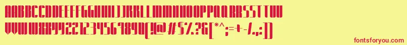 ExpatriatePromo Font – Red Fonts on Yellow Background