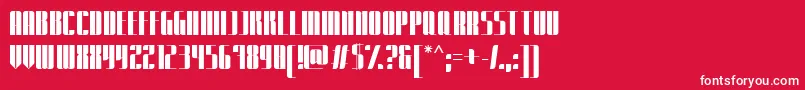 ExpatriatePromo Font – White Fonts on Red Background