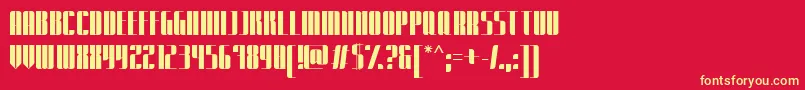 ExpatriatePromo Font – Yellow Fonts on Red Background