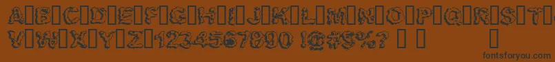 Шрифт Apocalypshit – чёрные шрифты на коричневом фоне