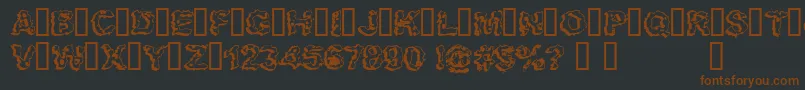 Apocalypshit Font – Brown Fonts on Black Background