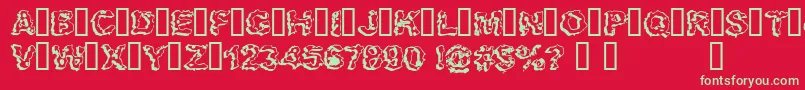Apocalypshit Font – Green Fonts on Red Background