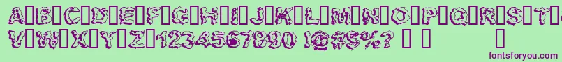 Apocalypshit Font – Purple Fonts on Green Background