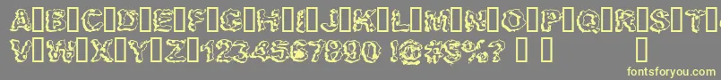 Apocalypshit Font – Yellow Fonts on Gray Background