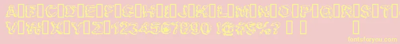 Apocalypshit Font – Yellow Fonts on Pink Background