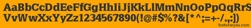 Latiniablack Font – Black Fonts on Orange Background