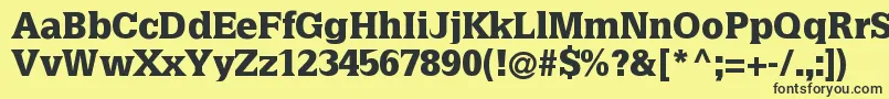 Latiniablack Font – Black Fonts on Yellow Background