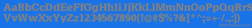 Latiniablack Font – Gray Fonts on Blue Background