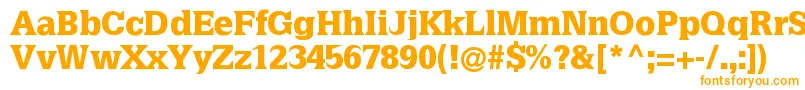 Latiniablack Font – Orange Fonts on White Background