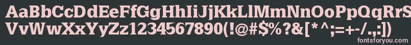 Latiniablack Font – Pink Fonts on Black Background