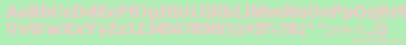 Latiniablack Font – Pink Fonts on Green Background