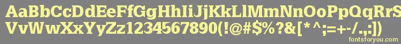 Latiniablack-fontti – keltaiset fontit harmaalla taustalla