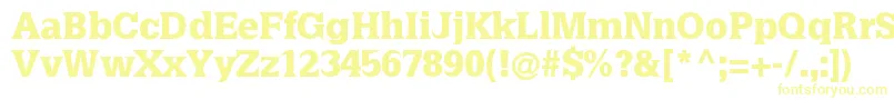 Latiniablack Font – Yellow Fonts on White Background