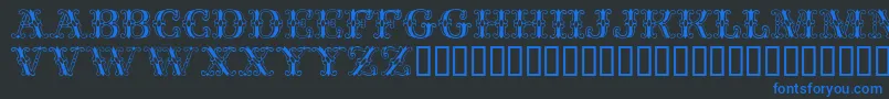 Fontanes Font – Blue Fonts on Black Background