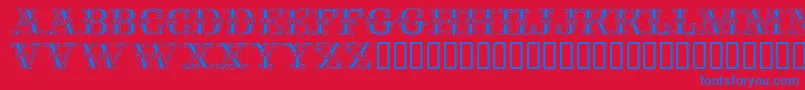 Fontanes Font – Blue Fonts on Red Background