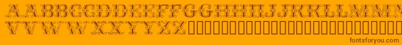 Fontanes Font – Brown Fonts on Orange Background