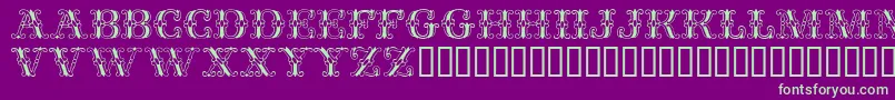 Fontanes Font – Green Fonts on Purple Background