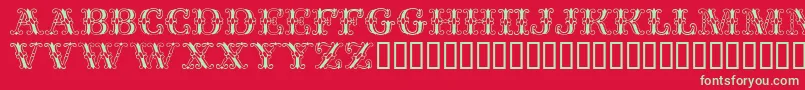 Fontanes Font – Green Fonts on Red Background