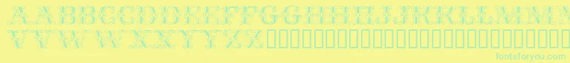 Fontanes Font – Green Fonts on Yellow Background