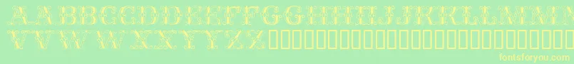 Fontanes Font – Yellow Fonts on Green Background