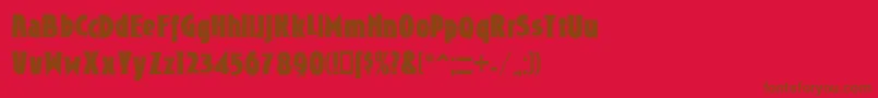 RoslynContour Font – Brown Fonts on Red Background