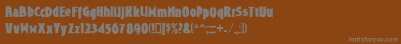 フォントRoslynContour – 茶色の背景に灰色の文字