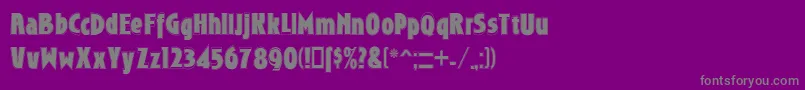 フォントRoslynContour – 紫の背景に灰色の文字