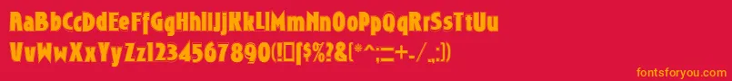 RoslynContour Font – Orange Fonts on Red Background