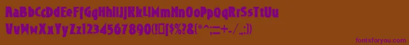 RoslynContour Font – Purple Fonts on Brown Background