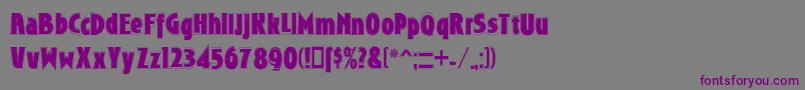 Шрифт RoslynContour – фиолетовые шрифты на сером фоне