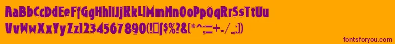 RoslynContour Font – Purple Fonts on Orange Background