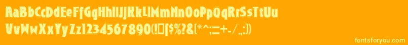 RoslynContour Font – Yellow Fonts on Orange Background