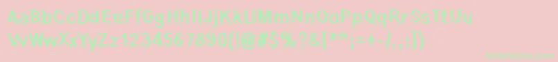 Lauantaiaamu0725 Font – Green Fonts on Pink Background