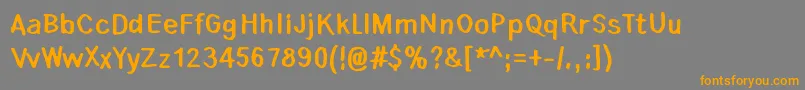 Lauantaiaamu0725 Font – Orange Fonts on Gray Background