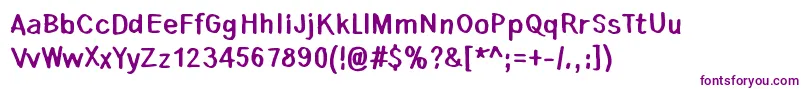 Lauantaiaamu0725 Font – Purple Fonts on White Background