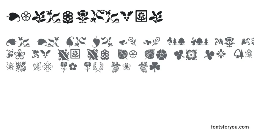 A fonte Botanicalmt – alfabeto, números, caracteres especiais