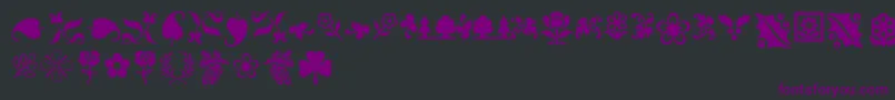 Шрифт Botanicalmt – фиолетовые шрифты на чёрном фоне