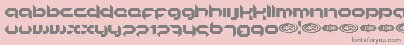 Korunishi Font – Gray Fonts on Pink Background