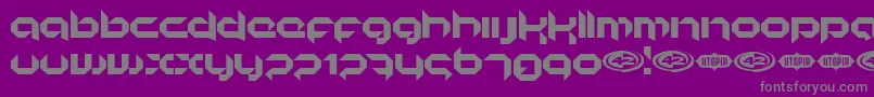 Korunishi Font – Gray Fonts on Purple Background