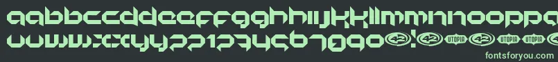 Korunishi Font – Green Fonts on Black Background