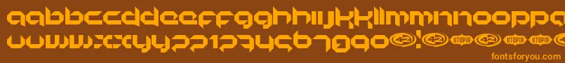 Korunishi Font – Orange Fonts on Brown Background