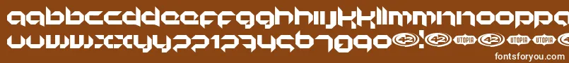 フォントKorunishi – 茶色の背景に白い文字