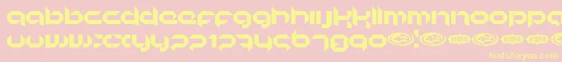 Korunishi Font – Yellow Fonts on Pink Background