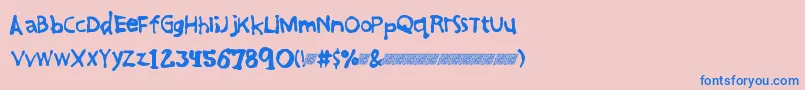 Greatfriendsdt Font – Blue Fonts on Pink Background