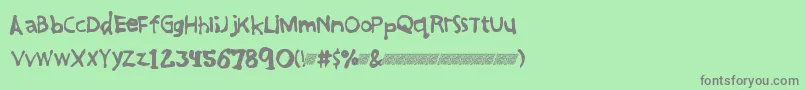 Greatfriendsdt Font – Gray Fonts on Green Background