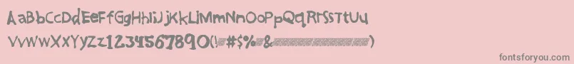 Greatfriendsdt Font – Gray Fonts on Pink Background